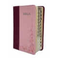 Biblie mica lux, coperta color doua nuante roz, fara fermoar